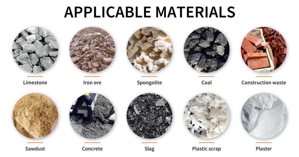 The raw materials of the compound crusher